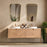 Haus Appeal Milano 34x22in Wall Mirror | Contemporary Gold Leaf Metal Frame with Soft Curves | Entryway & Bathroom Accent | Vertical Mount | Model W00614