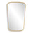 Haus Appeal Milano 34x22in Wall Mirror | Contemporary Gold Leaf Metal Frame with Soft Curves | Entryway & Bathroom Accent | Vertical Mount | Model W00614