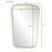 Haus Appeal Milano 34x22in Wall Mirror | Contemporary Gold Leaf Metal Frame with Soft Curves | Entryway & Bathroom Accent | Vertical Mount | Model W00614