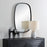 Haus Appeal Marshfield 34x22in Mirror | Contemporary Satin Black Metal Frame with Radius Corners | Entryway & Bedroom Wall Mirror | Model W00616