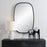 Haus Appeal Marshfield 34x22in Mirror | Contemporary Satin Black Metal Frame with Radius Corners | Entryway & Bedroom Wall Mirror | Model W00616