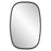 Haus Appeal Marshfield 34x22in Mirror | Contemporary Satin Black Metal Frame with Radius Corners | Entryway & Bedroom Wall Mirror | Model W00616