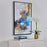 Haus Appeal Destination Framed Canvas | Black Solid Wood Gallery Frame | Living Room & Bedroom Wall Decor | 37.25 x 25.25 x 1.12 in, Abstract Blue & White Art | Model W03000