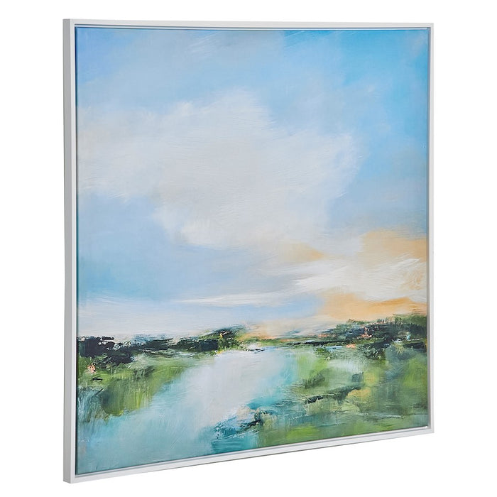 Haus Appeal Designs The River Glows Framed Canvas - W03002