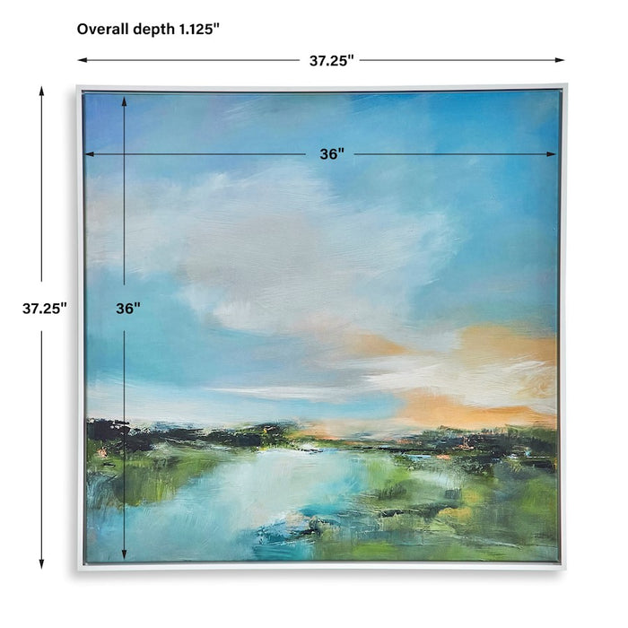 Haus Appeal The River Glows Framed Canvas