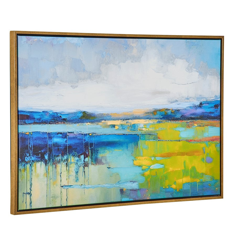 Haus Appeal Designs Sunset Over Calm Water Framed Canvas - W03006