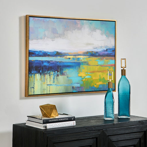 Haus Appeal Sunset Over Calm Water Framed Canvas