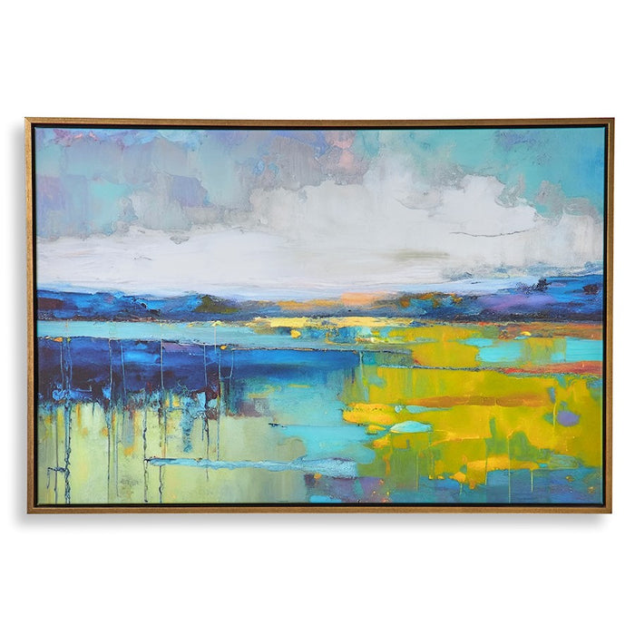 Haus Appeal Sunset Over Calm Water Framed Canvas