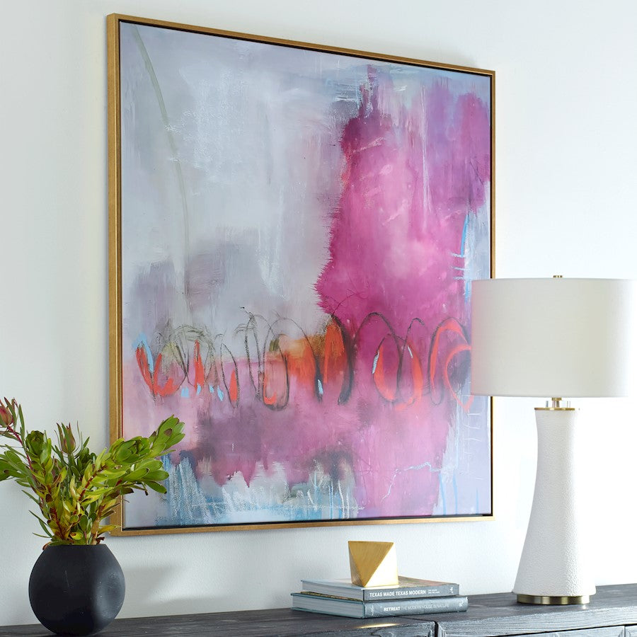 Haus Appeal Designs Jardins Rose Framed Canvas - W03008