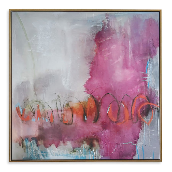 Haus Appeal Jardins Rose Framed Canvas