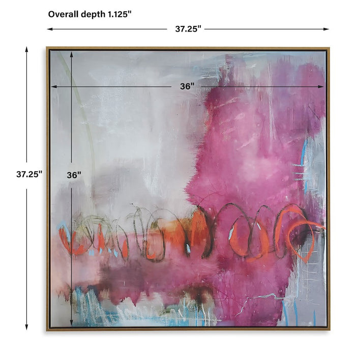 Haus Appeal Jardins Rose Framed Canvas