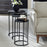 Haus Appeal Ironhorse Nesting Tables, Set of 3 | Industrial Espresso Iron & Aluminum | Living Room & Family Room Accent | 17 x 17 x 23.7 in | Model W23000