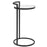Haus Appeal Mouriette 14in Round Accent Table | Matte Black & Mirrored Top | Living Room & Reading Side Table | Iron/Glass/MDF, 25.98in High| Model W23001