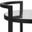 Haus Appeal Mouriette 14in Round Accent Table | Matte Black & Mirrored Top | Living Room & Reading Side Table | Iron/Glass/MDF, 25.98in High| Model W23001