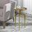 Haus Appeal Savian Accent Table, Soft Gold