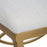 Haus Appeal Alana Accent Stool | Antique Brushed Brass & Off-White Fabric | Entryway & Bedroom Seat | 23.75"W x 19.38"H, 12 lbs | Model W23007