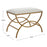 Haus Appeal Alana Accent Stool | Antique Brushed Brass & Off-White Fabric | Entryway & Bedroom Seat | 23.75"W x 19.38"H, 12 lbs | Model W23007