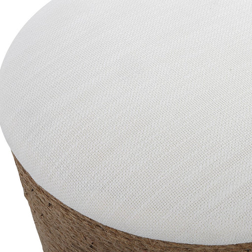 Haus Appeal Juniper Storage Bench | Natural Fiber Rope & Upholstered | Entryway & Living Room Accent | 18.5in H x 18.25in W, Removable Top | Model W23012
