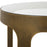 Haus Appeal Colby Accent Table | Antique Brushed Gold Iron & Glass | Living Room & Entryway Side Table | 15.25in Square, 24.75in Tall | Model W23017