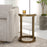 Haus Appeal Colby Accent Table | Antique Brushed Gold Iron & Glass | Living Room & Entryway Side Table | 15.25in Square, 24.75in Tall | Model W23017