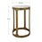 Haus Appeal Colby Accent Table | Antique Brushed Gold Iron & Glass | Living Room & Entryway Side Table | 15.25in Square, 24.75in Tall | Model W23017