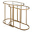 Haus Appeal Henrietta Nesting Tables 2-Piece | Antique Brushed Brass Iron & Glass | Living Room & Family Room | 24W x 12.5D x 22H in | Model W23018