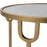 Haus Appeal Biltmore 17in Round Side Table | Antique Gold Iron & Mirrored Top | Living Room & Entryway Accent Table | 17 x 17 x 24 in, Two-Tier | Model W23022