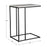 Haus Appeal Savian Accent Table | Industrial Black Metal & White Marble | Living Room & Reading Nook Side Table | 18in Wide x 23in Tall, 18 lbs | Model W23026