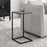 Haus Appeal Pinkerton 12in Square Accent Table | Antique Black & Gray Shagreen | Living Room & Reading Pull-Up Style Table | 12 x 12 x 24 in | Model W23028