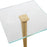 Haus Appeal Nickols Accent Table | Brass Plated Iron & Marble Base | Living Room & Entryway Side Table | 11 x 11 x 25 in, Tempered Glass Top | Model W23029