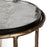 Haus Appeal Eagerman 12in Square Accent Table | Textured Iron & Recycled Glass | 12 x 12 x 24 in, Antique Gold Finish | Model W23030