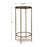 Haus Appeal Eagerman 12in Square Accent Table | Textured Iron & Recycled Glass | 12 x 12 x 24 in, Antique Gold Finish | Model W23030