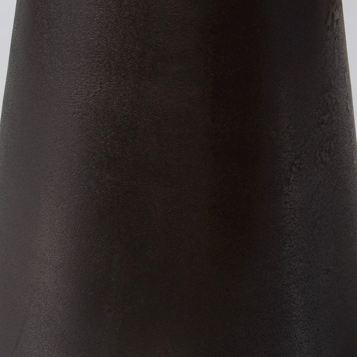 Haus Appeal Graysen 12in Round Pedestal Accent Table | Dark Bronze Iron | Entryway & Living Room Side Table | 12 x 12 x 19 in | Model W23031