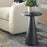 Haus Appeal Graysen 12in Round Pedestal Accent Table | Dark Bronze Iron | Entryway & Living Room Side Table | 12 x 12 x 19 in | Model W23031