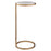 Haus Appeal Milla Accent Table | Contemporary Iron & Marble | Living Room & Entryway Side Table | 23.5in Tall, Aged Gold Frame, White Marble Top | Model W23033
