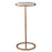Haus Appeal Milla Accent Table | Contemporary Iron & Marble | Living Room & Entryway Side Table | 23.5in Tall, Aged Gold Frame, White Marble Top | Model W23033