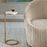 Haus Appeal Milla Accent Table | Contemporary Iron & Marble | Living Room & Entryway Side Table | 23.5in Tall, Aged Gold Frame, White Marble Top | Model W23033
