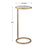Haus Appeal Milla Accent Table | Contemporary Iron & Marble | Living Room & Entryway Side Table | 23.5in Tall, Aged Gold Frame, White Marble Top | Model W23033