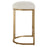 Haus Appeal Mabel 26in Counter Stool | Antique Brushed Brass & Light Cream Performance Fabric | Kitchen Island Seating | 26in Seat Height | Model W23038
