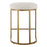 Haus Appeal Mabel 26in Counter Stool | Antique Brushed Brass & Light Cream Performance Fabric | Kitchen Island Seating | 26in Seat Height | Model W23038