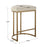 Haus Appeal Mabel 26in Counter Stool | Antique Brushed Brass & Light Cream Performance Fabric | Kitchen Island Seating | 26in Seat Height | Model W23038