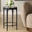 Haus Appeal Adorn Accent Table | Modern Matte Black Iron & Mirror | Living Room & Entryway Side Table | 16in Wide, 24in Tall | Model W23039
