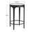 Haus Appeal Adorn Accent Table | Modern Matte Black Iron & Mirror | Living Room & Entryway Side Table | 16in Wide, 24in Tall | Model W23039