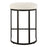 Haus Appeal Chicago 26.25in Counter Stool | Matte Black Iron & Light Cream Fabric | Kitchen Island & Vanity Seating | 14 x 18 x 26 in | Model W23040