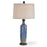 Haus Appeal Adams 29.75in Table Lamp | Blue Textured Ceramic & Khaki Linen | Bedroom & Living Room Accent Light | 150W Max, 1 Bulb | Model W26026-1