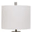 Haus Appeal Foundry 24.25 in Table Lamp | Textured Metallic Stone Gray Ceramic, Brushed Nickel & Crystal | Living Room & Bedroom Light | Model W26058-1
