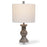 Haus Appeal Foundry 24.25 in Table Lamp | Textured Metallic Stone Gray Ceramic, Brushed Nickel & Crystal | Living Room & Bedroom Light | Model W26058-1