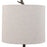 Haus Appeal Mezzar 1-Light Table Lamp | Dark Gunmetal Cast Iron & Gold Accents | Light Beige Shade | Living Room & Bedside Reading Light | Model W26059-1