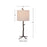 Haus Appeal Mezzar 1-Light Table Lamp | Dark Gunmetal Cast Iron & Gold Accents | Light Beige Shade | Living Room & Bedside Reading Light | Model W26059-1