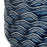 Haus Appeal Lucius 26.5in Blue Ceramic Table Lamp | Wavy Texture & Brushed Nickel | Bedroom & Living Room Accent | White Linen Shade | Model W26089-1
